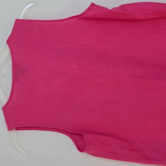 Saks Fifth Avenue Pink Linen Shell Top.  Size Small - Picture 6 of 8